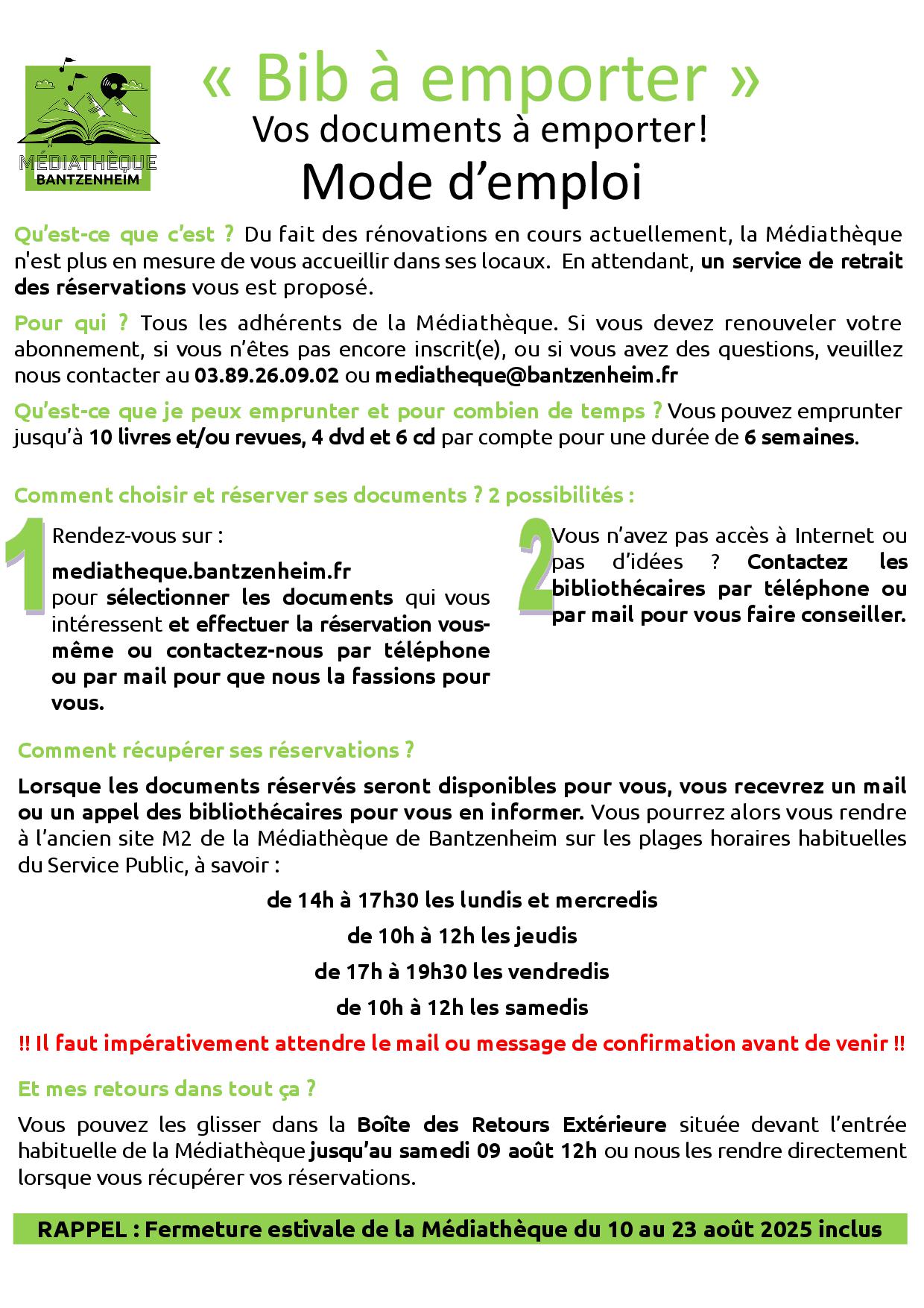 Bib à emporter 2025 Bib à emporter 2025